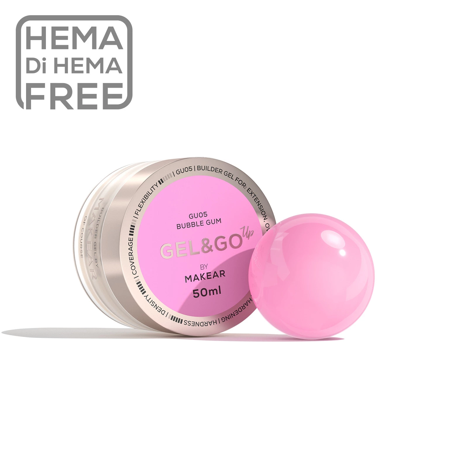 eng pl Gel Go Up Bubble Gum GU05 builder gel 50 ml 1642 1